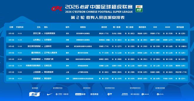 官方：麦麦提江执法京鲁大战，唐顺齐VAR，马宁吹铜梁龙vs铁人 | 中国区|球友会|股份有限公司